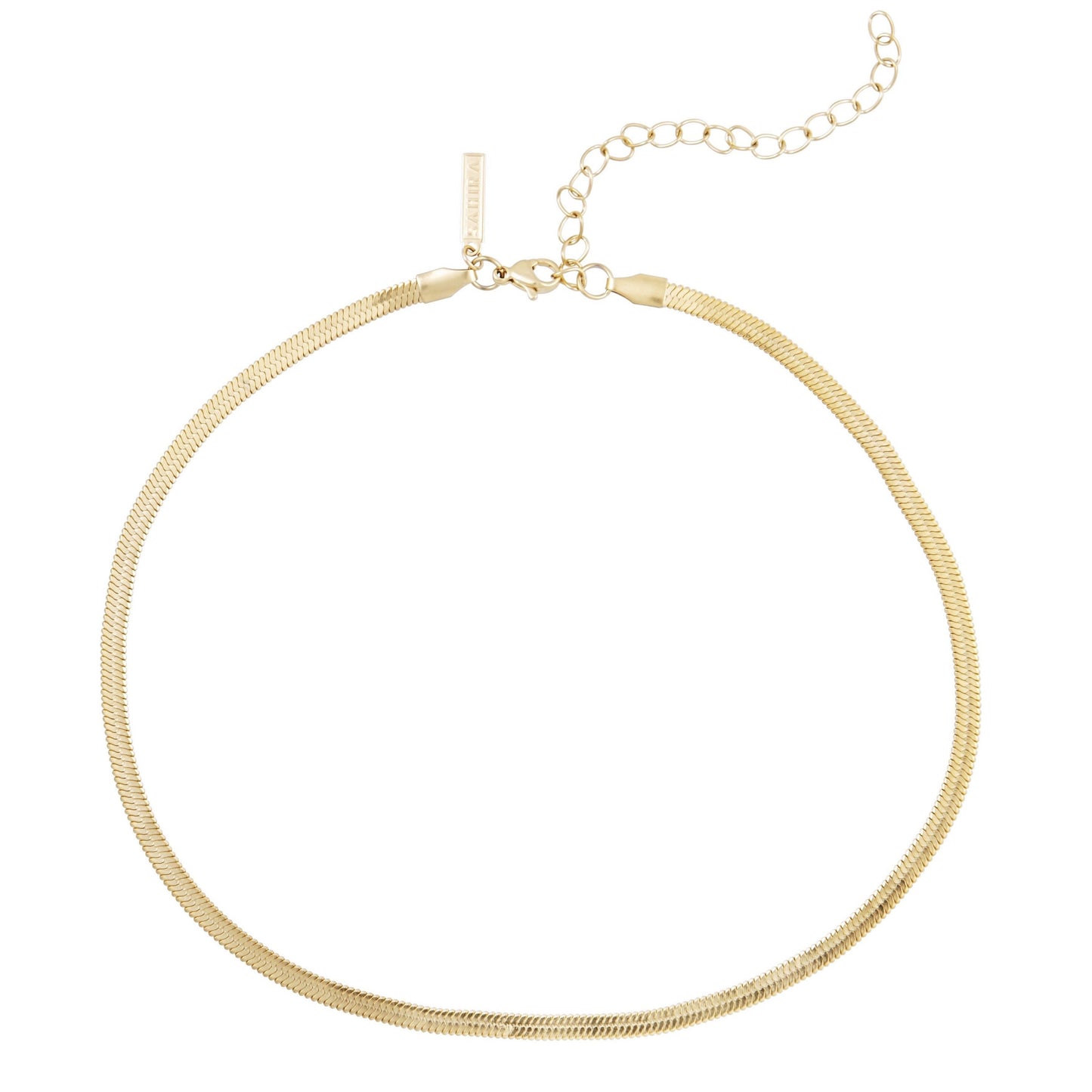 Jade 18k Gold or Silver Herringbone Stacking Necklace
