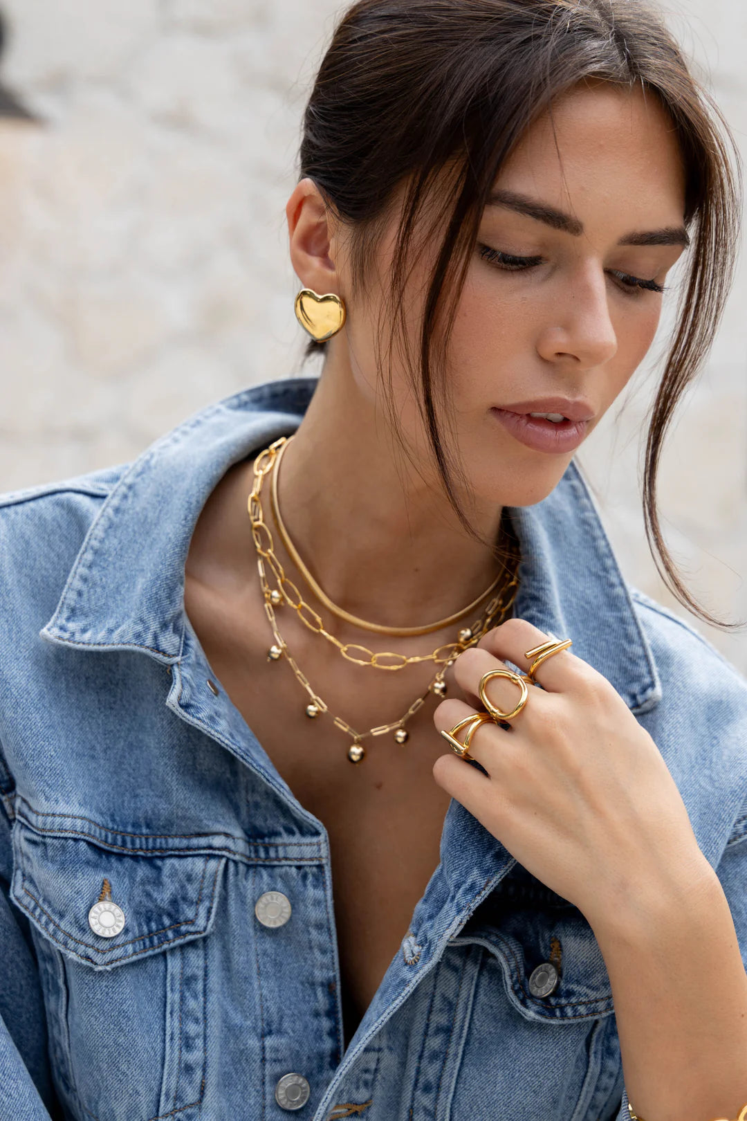 Addison Snake Herringbone Necklace