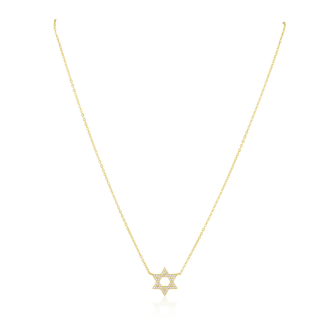 Star of David Dainty Bling Necklace