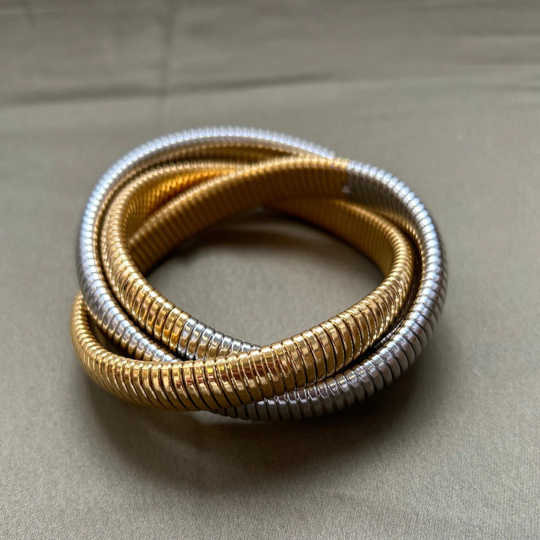 Tracy Snake Infinity Two-Tone Bracelet
