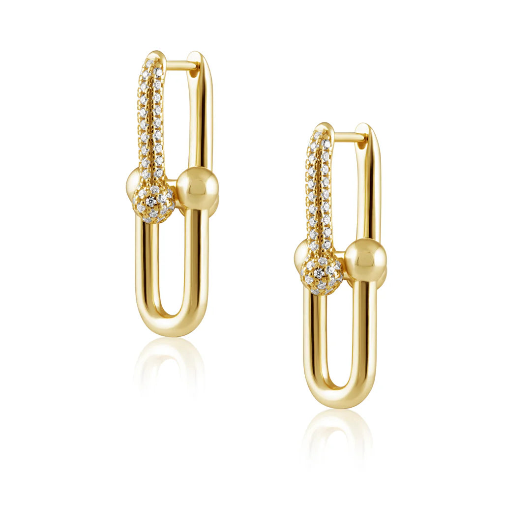 Veronica U-Link Pave Earrings