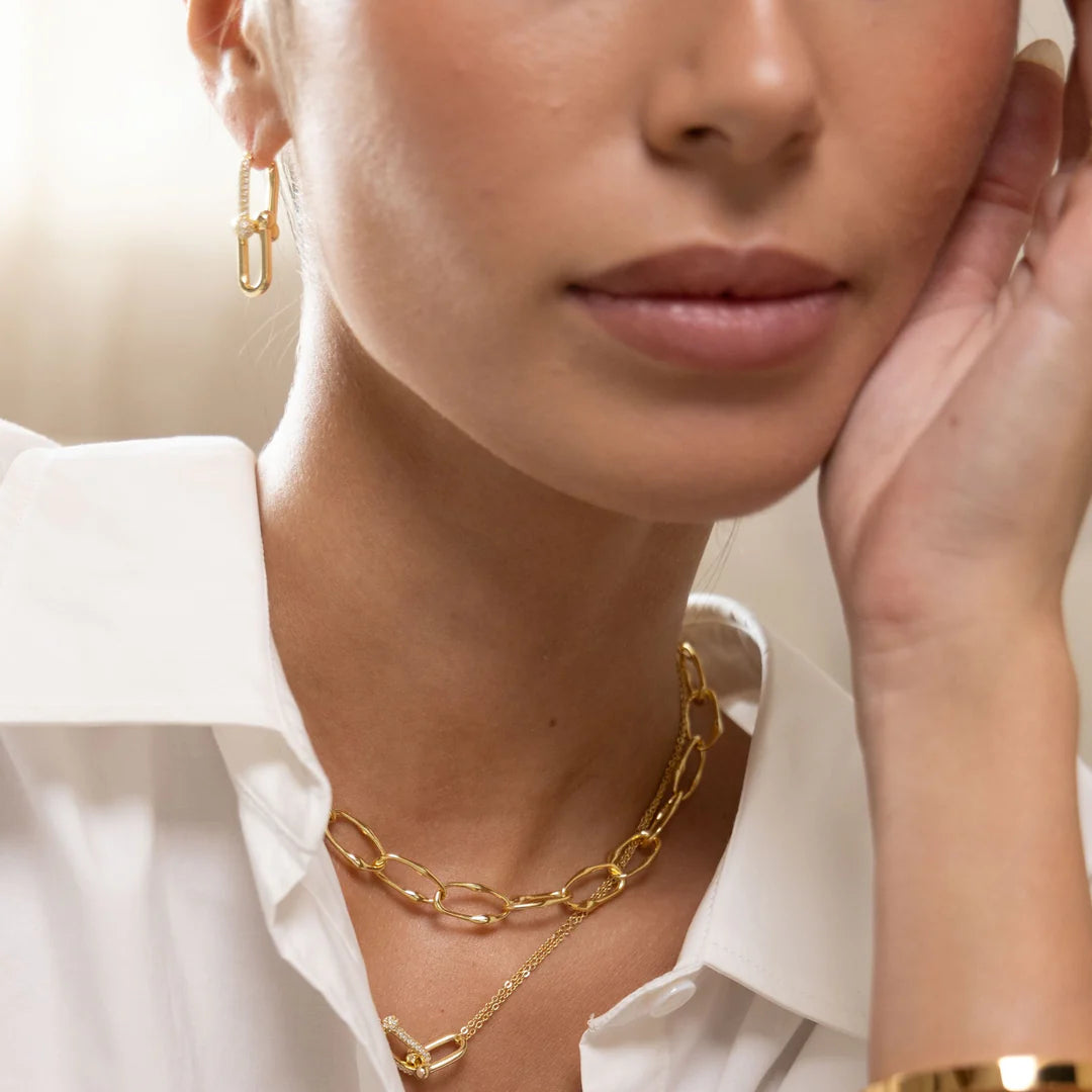 Veronica U-Link Pave Earrings