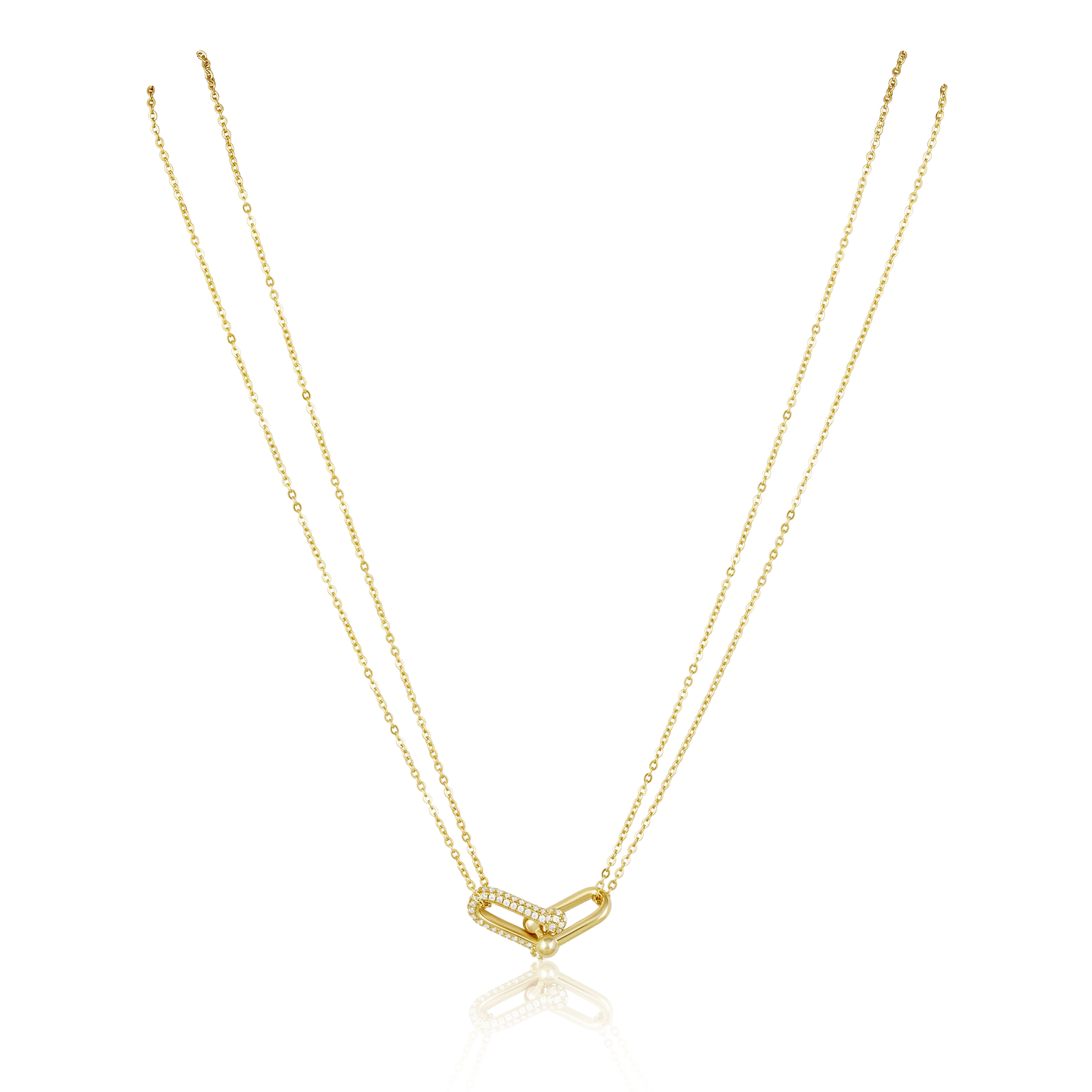 Veronica U-Link Pave Necklace