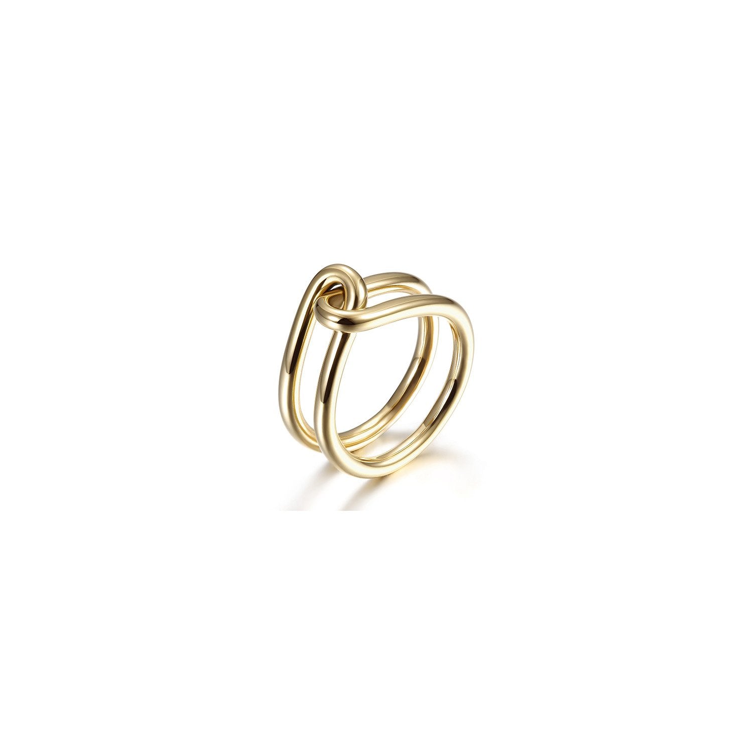 14K Gold Minimalist Interlocking Ring