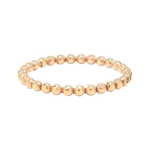 18k Gold Penelope Beaded Stackable Ring
