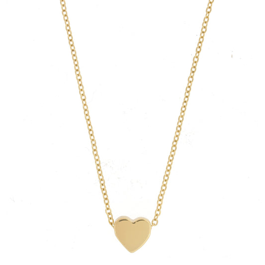 18k Gold Dainty Mini Heart Necklace