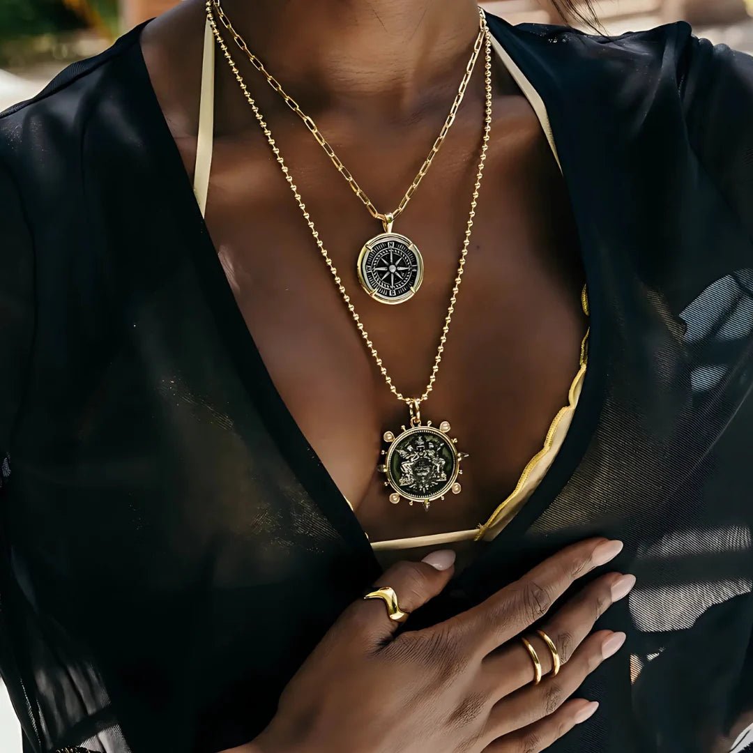 Allison The World Coin Pendant Necklace