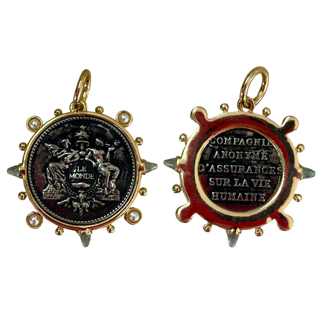 Allison The World Coin Pendant Necklace