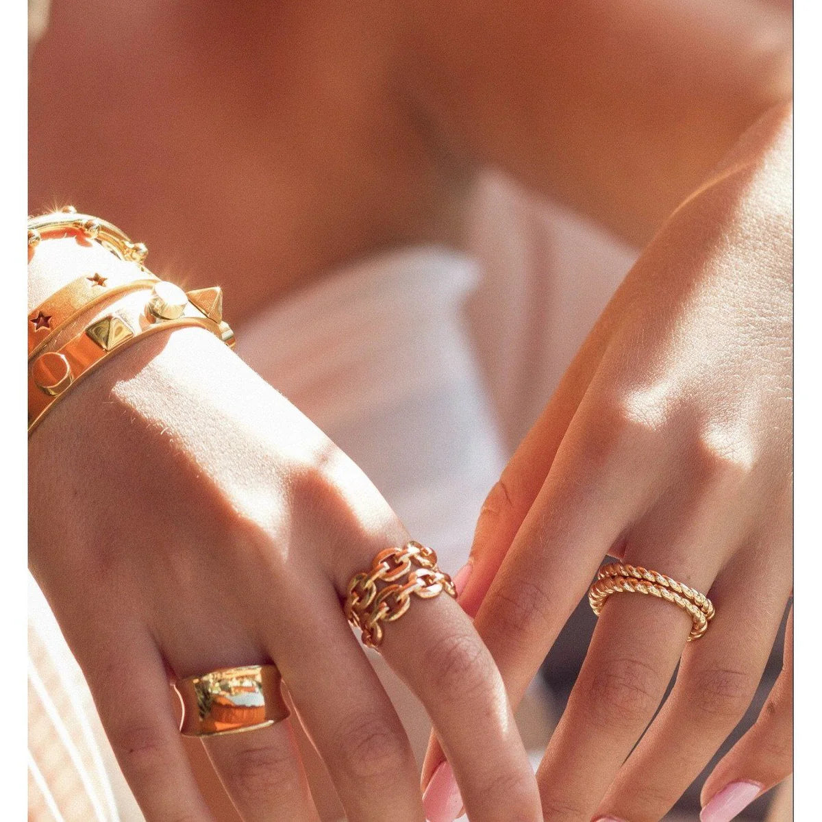 Audriana Crescent Twist Ring