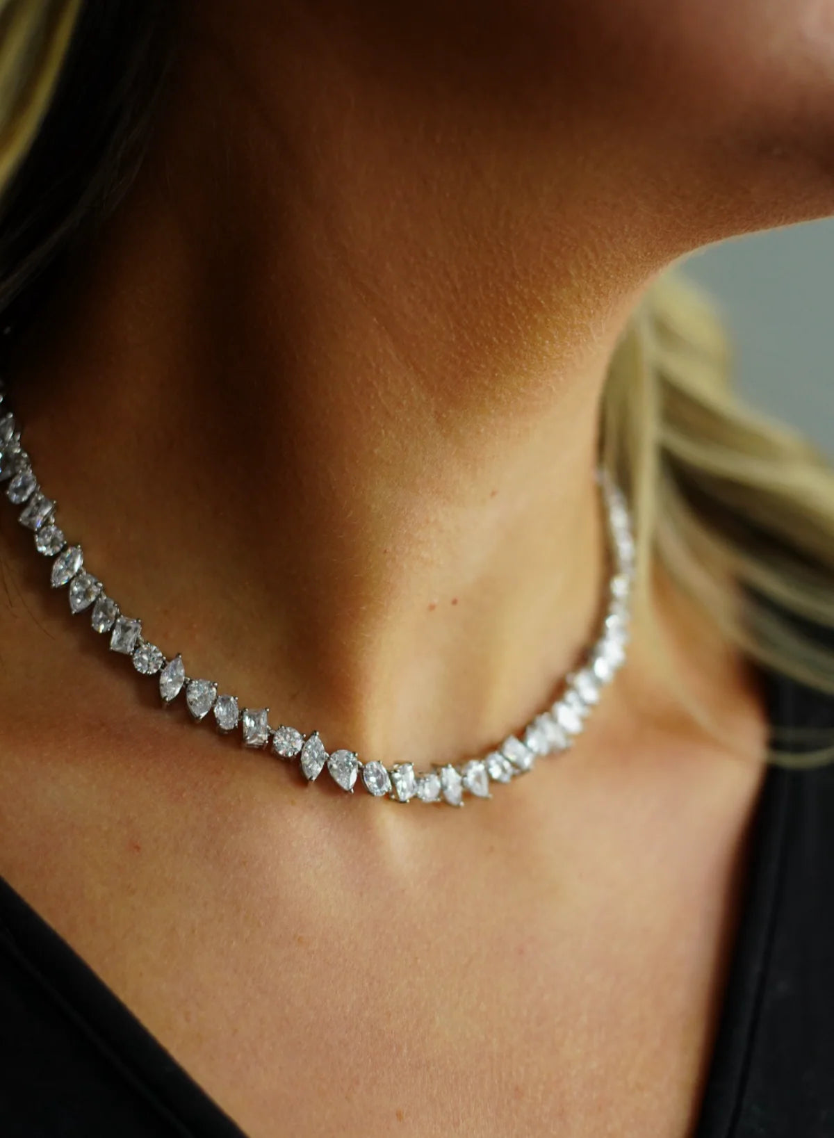 Aurora Multi Stone Tennis Necklace