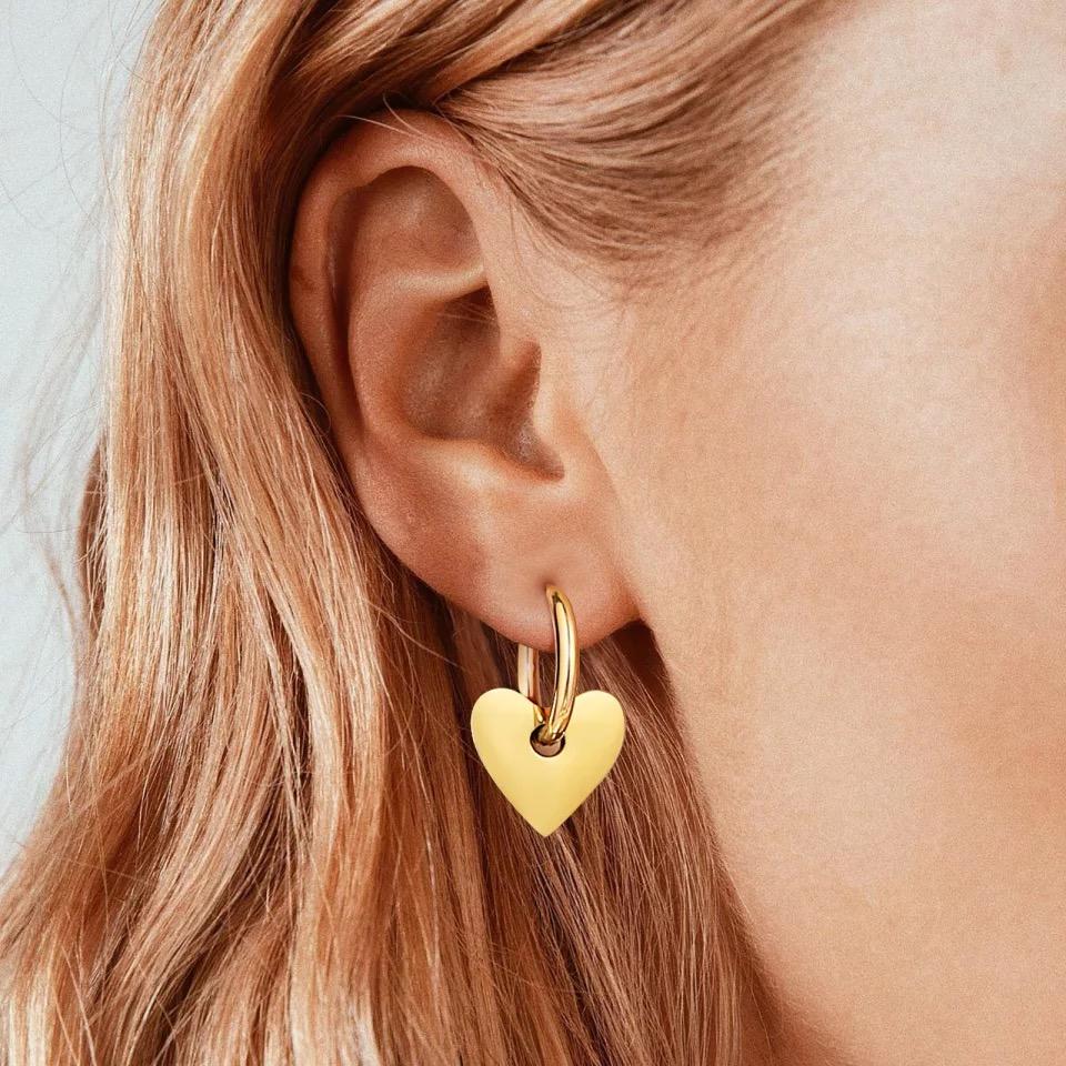 Bonnie Dangle Heart Convertible Hoop Earring