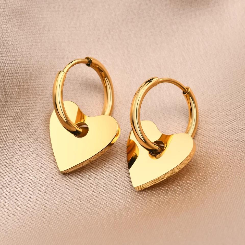 Bonnie Dangle Heart Convertible Hoop Earring