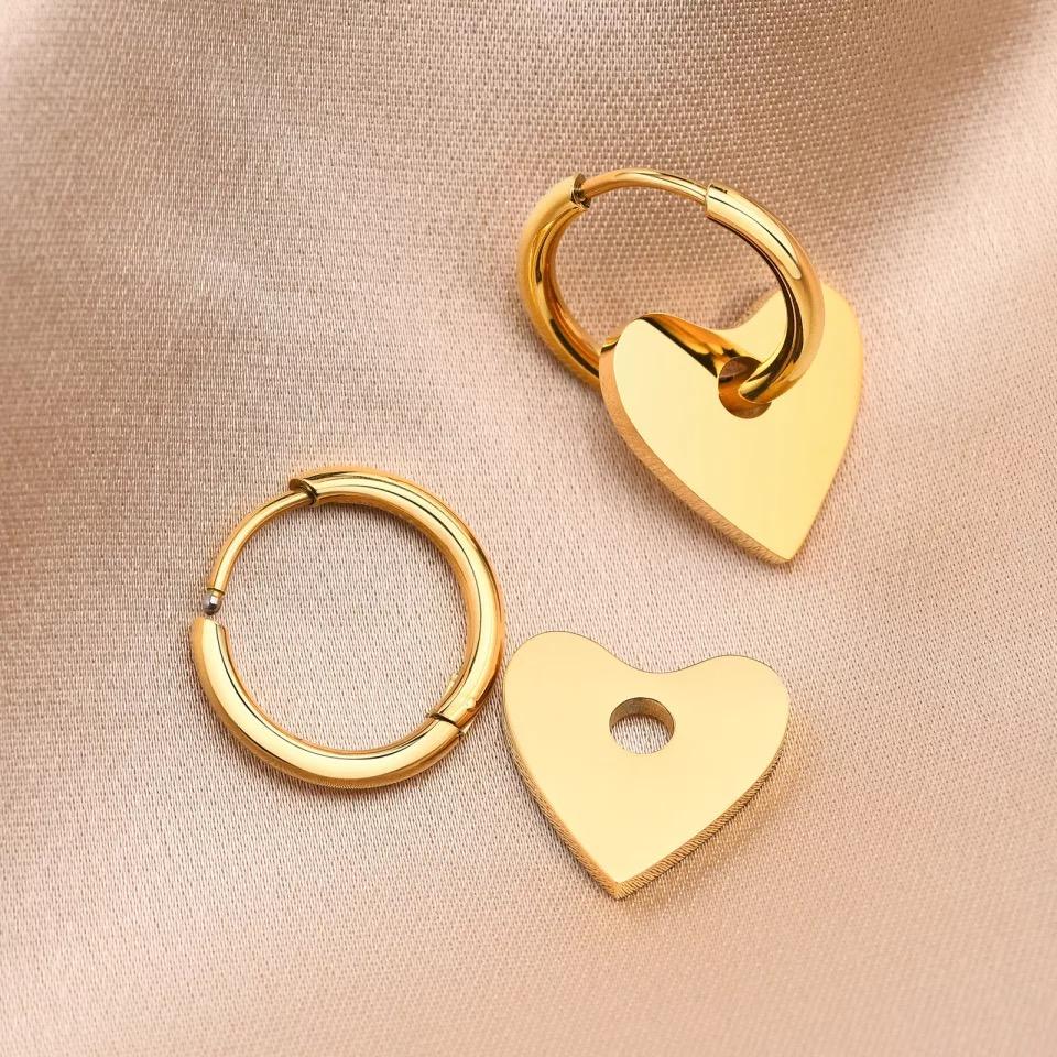 Bonnie Dangle Heart Convertible Hoop Earring