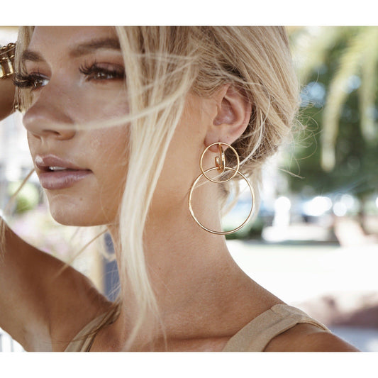 Caroline Double Hoop Earrings