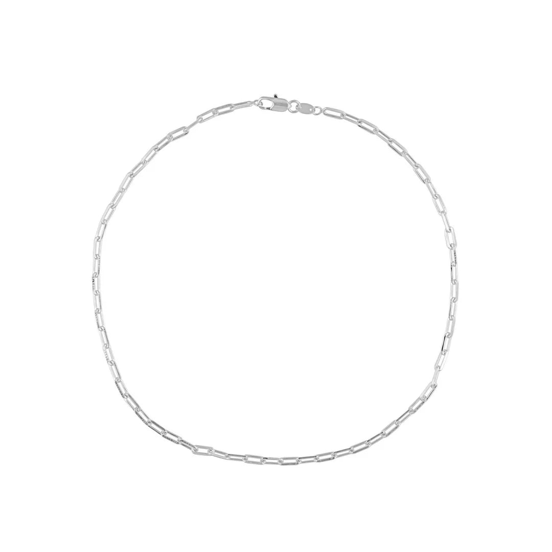 Carrie Link Chain Necklace -Silver