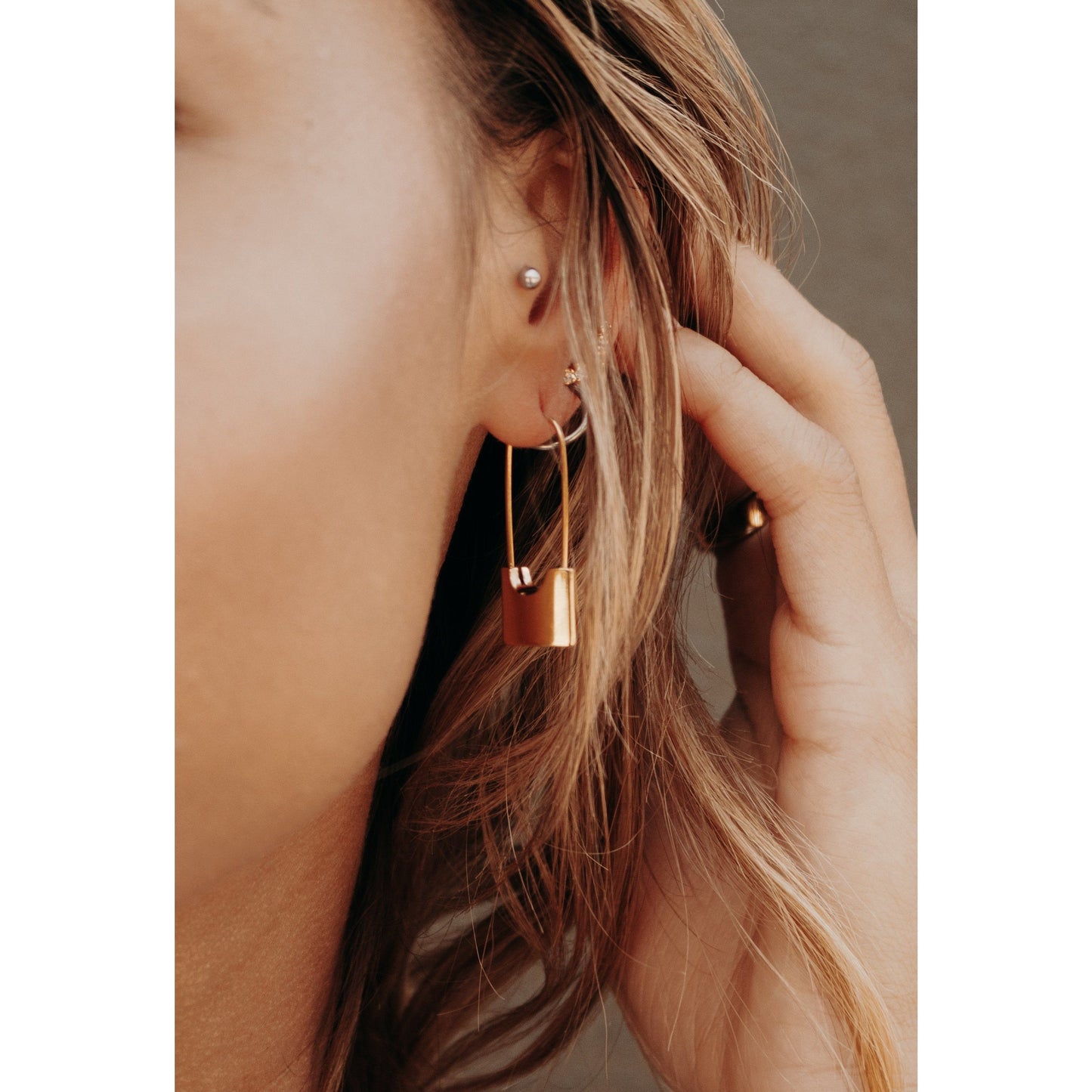 Celine Drop Lock Earrings