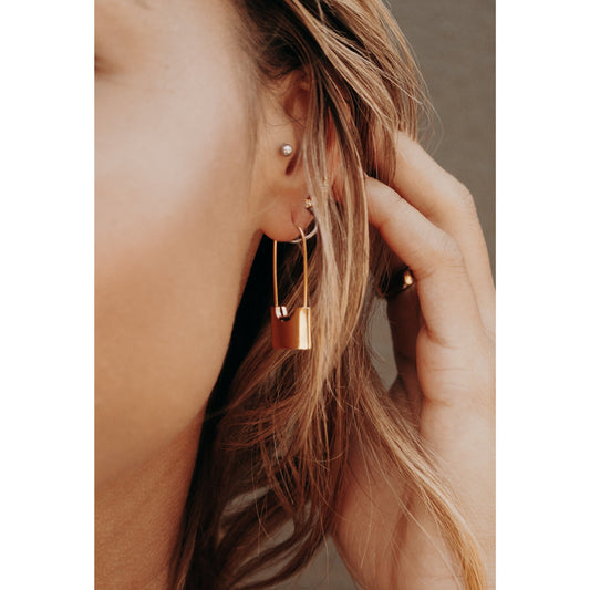 Celine Drop Lock Earrings