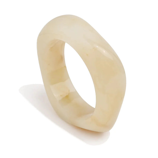 Charlotte Acrylic Beige Chunky Bangle
