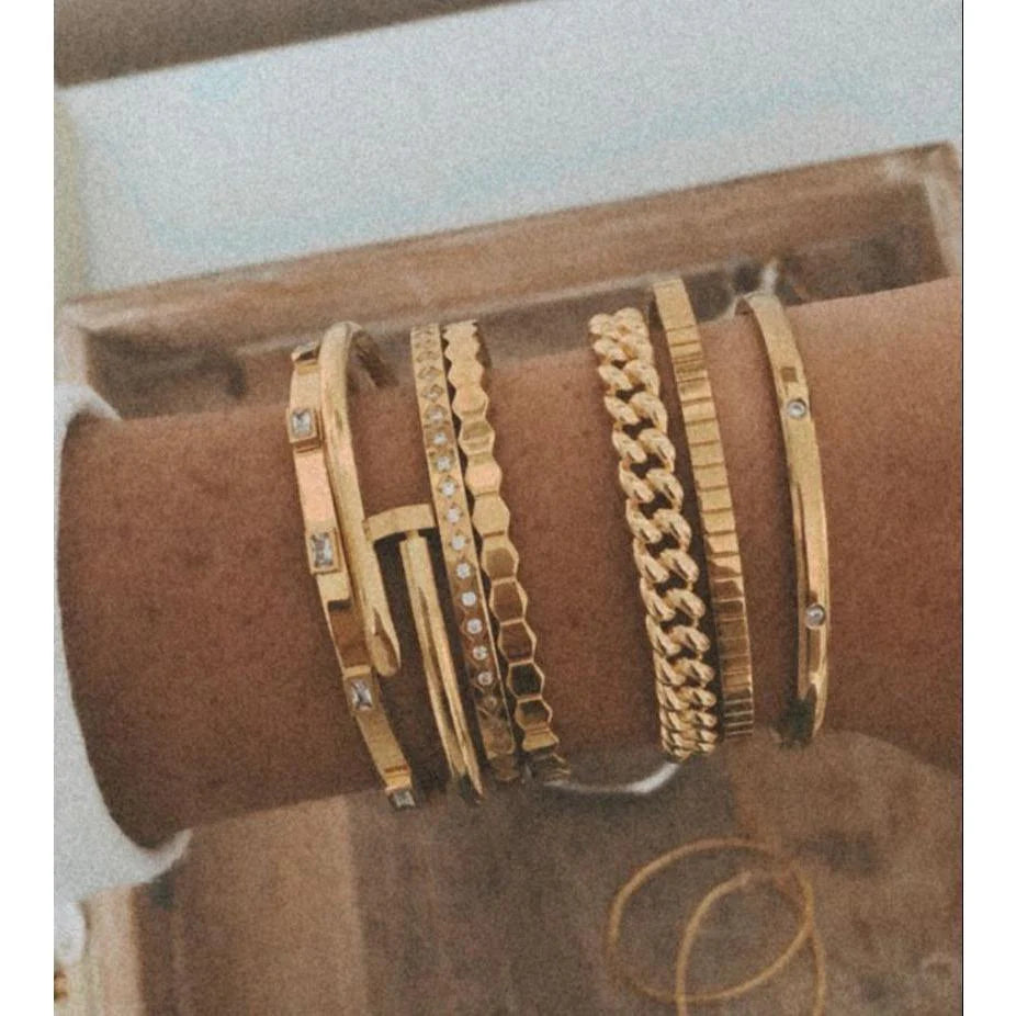 Delaney Nail Bangle Bracelet