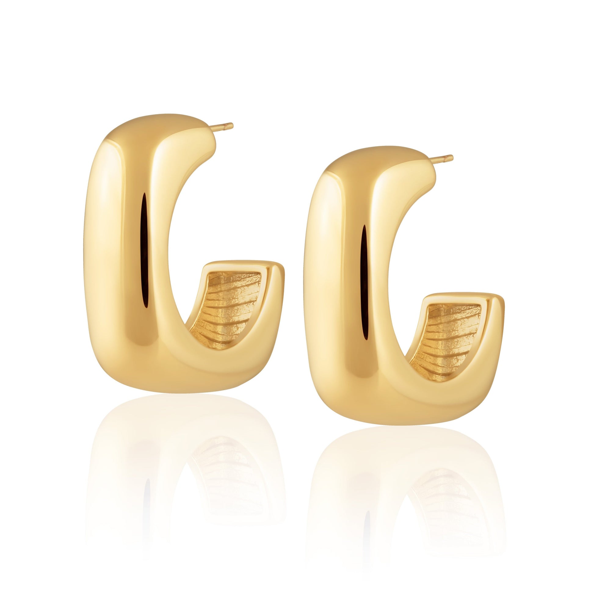 Diana Square Gold Hoops