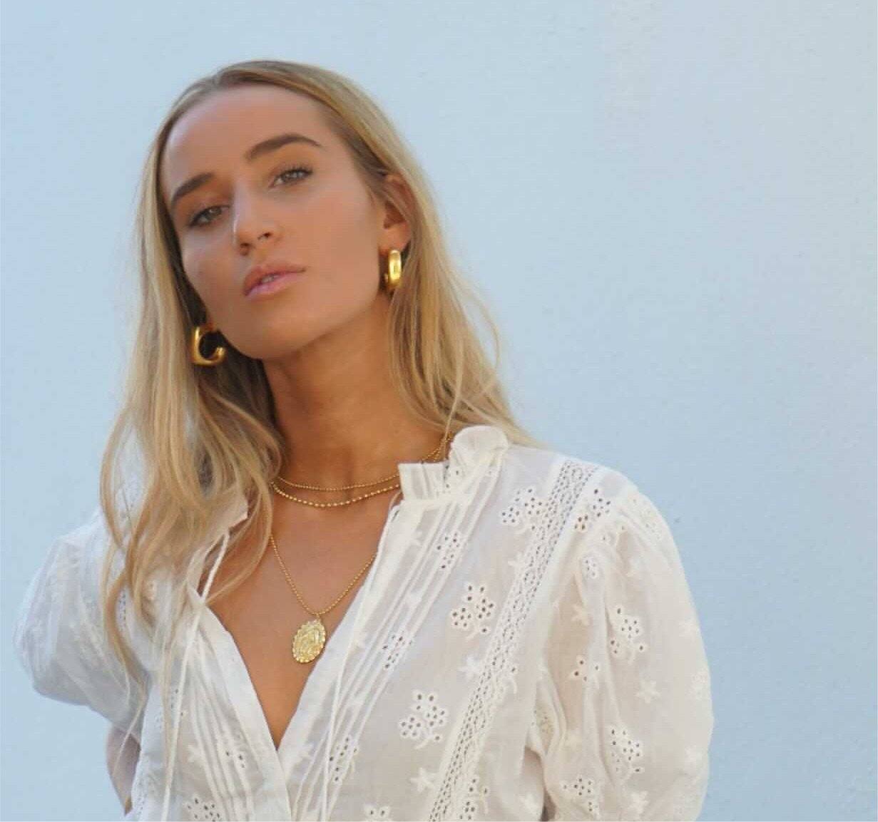 Diana Square Gold Hoops