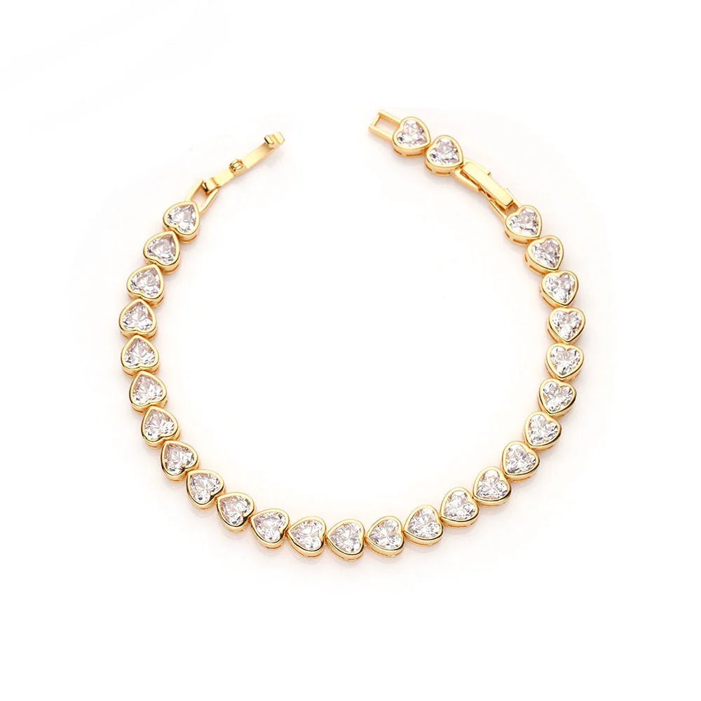 Harmony Bezel Heart Bracelet