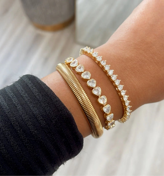 Harmony Bezel Heart Bracelet