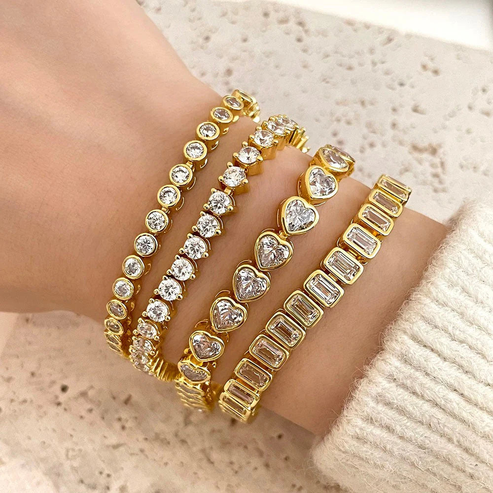Harmony Bezel Heart Bracelet