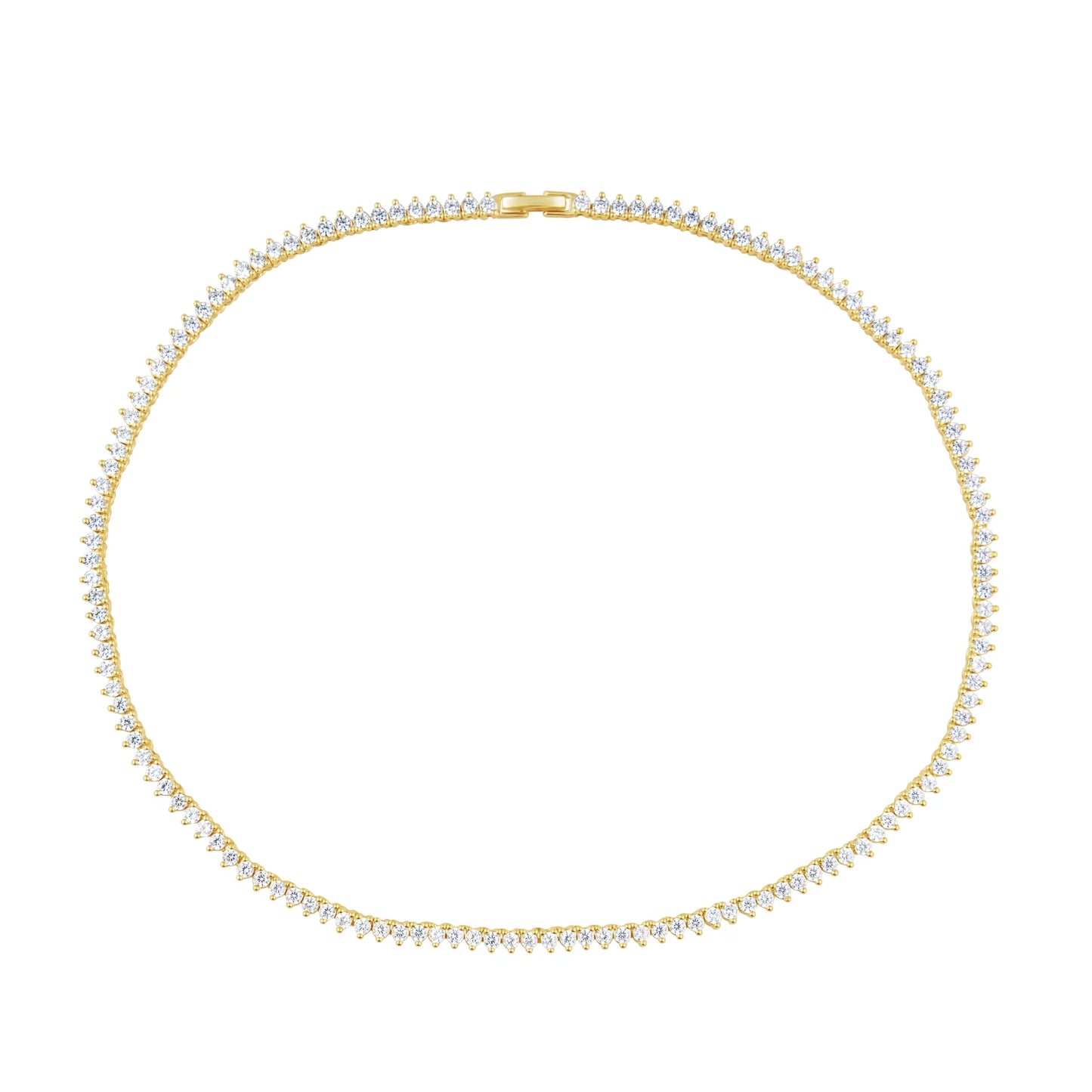 Janessa Tennis Clear Pear Necklace
