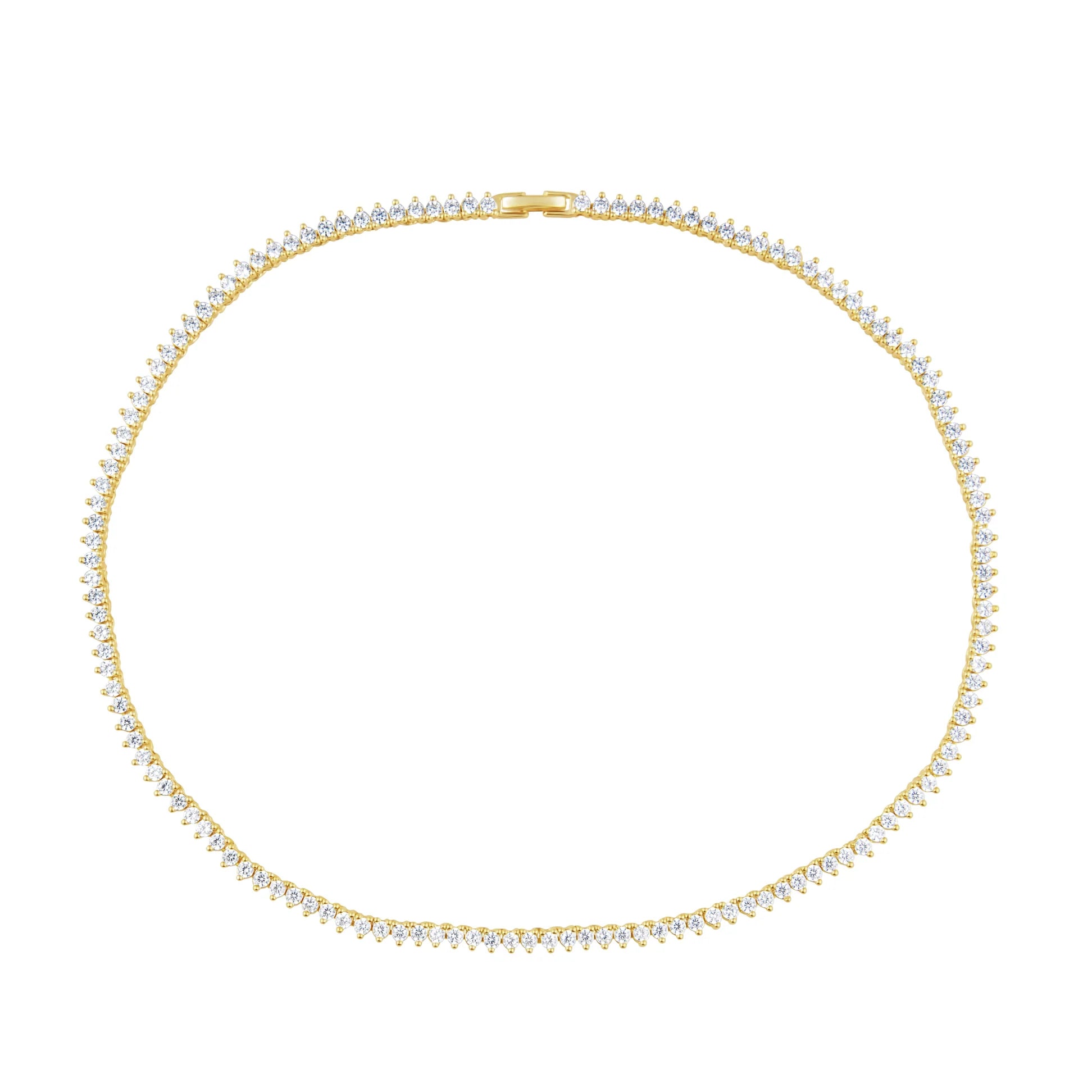 Janessa Tennis Clear Pear Necklace
