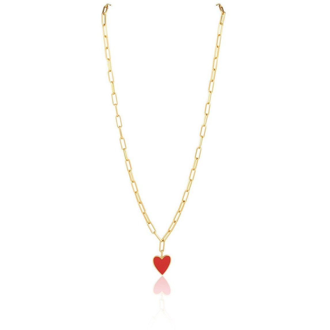 Joan Enamel Heart Stacking Necklace