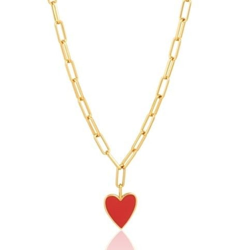Joan Enamel Heart Stacking Necklace