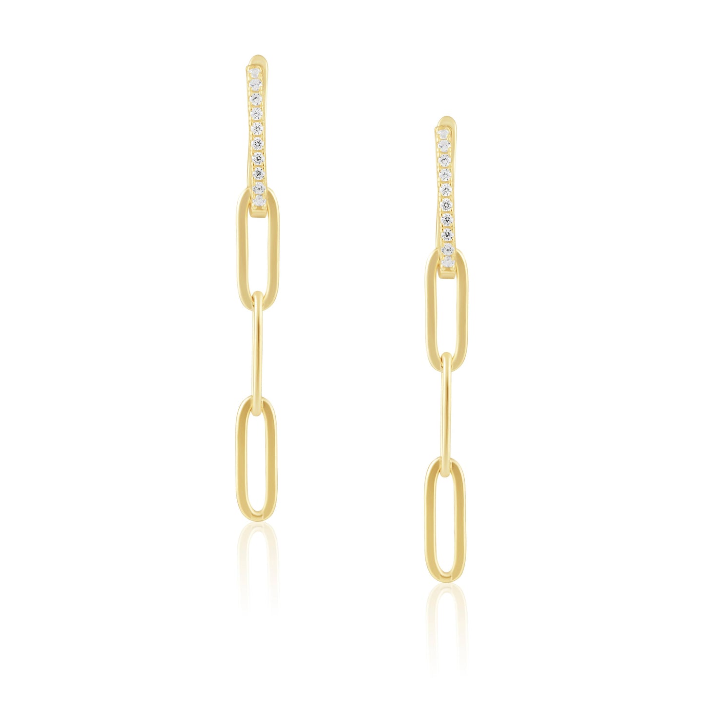 Julia Chain Link Sparkle Drop Earring