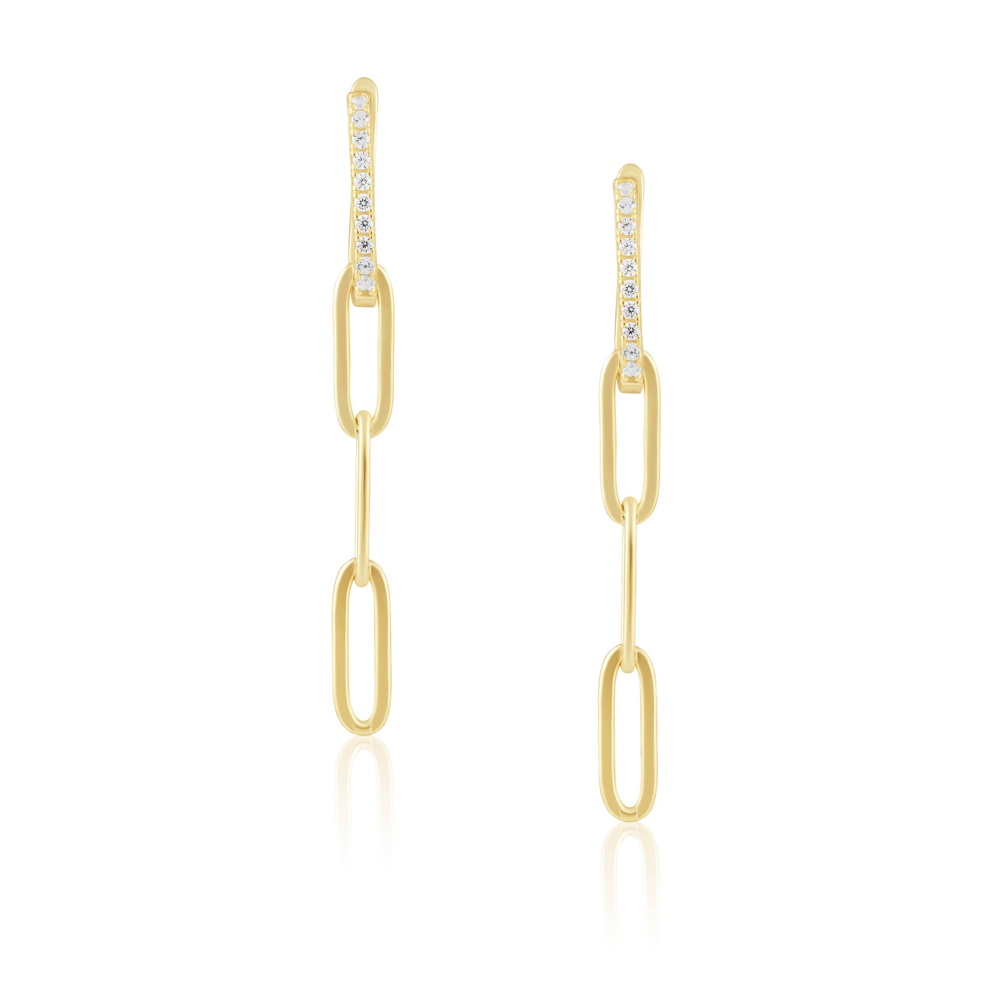 Julia Chain Link Sparkle Drop Earring