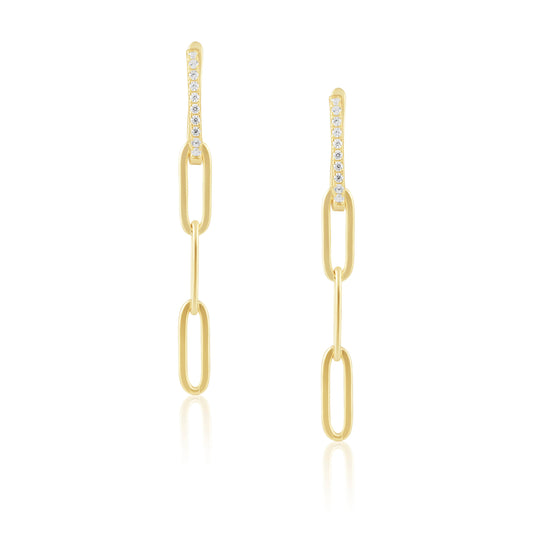 Julia Chain Link Sparkle Drop Earring