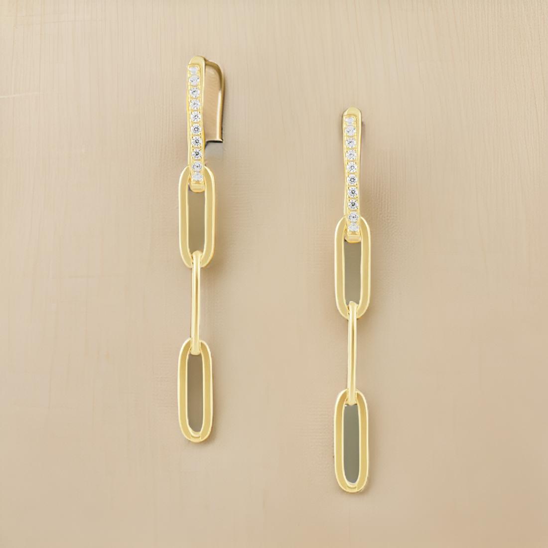 Julia Chain Link Sparkle Drop Earring