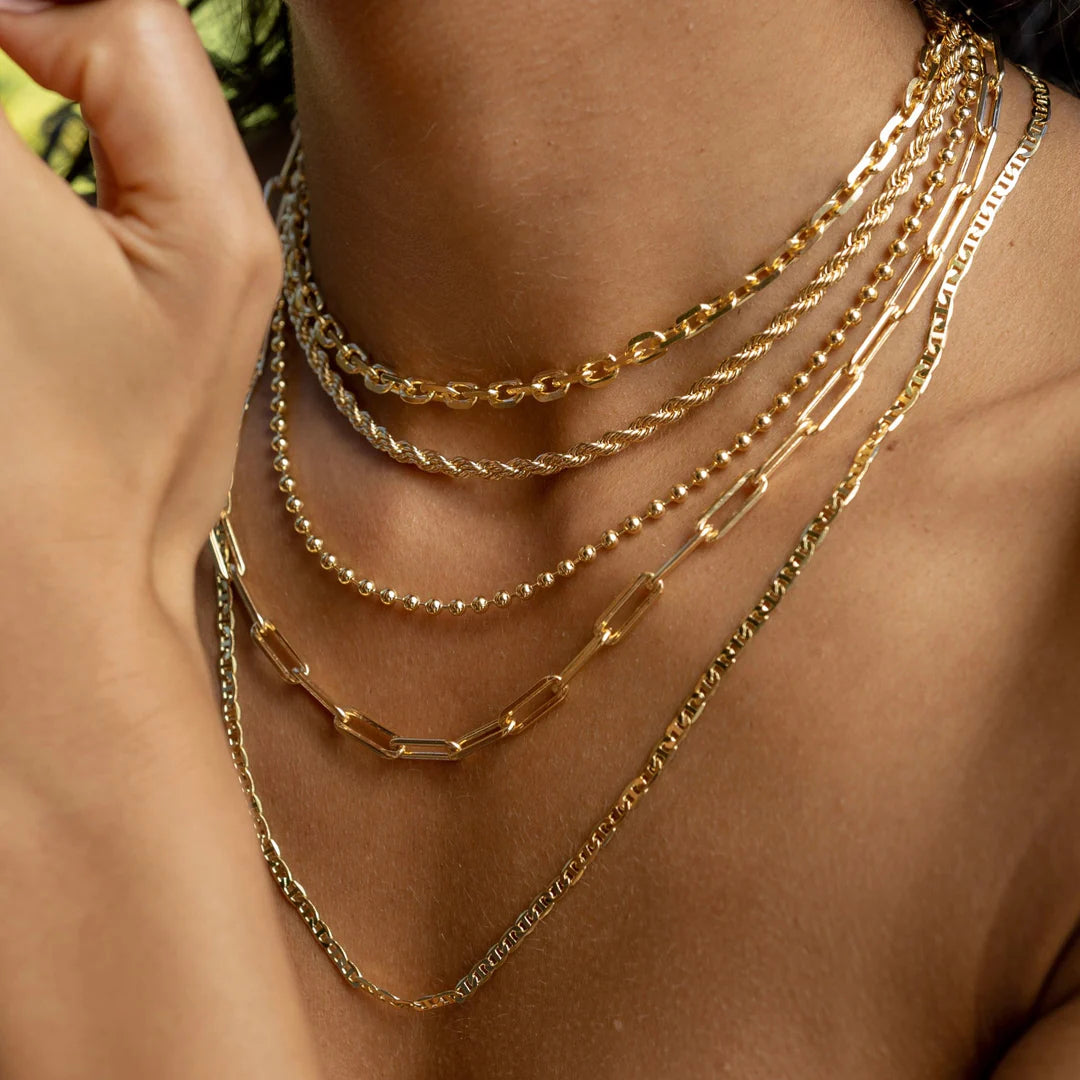 Maddy Paperclip Gold Necklace