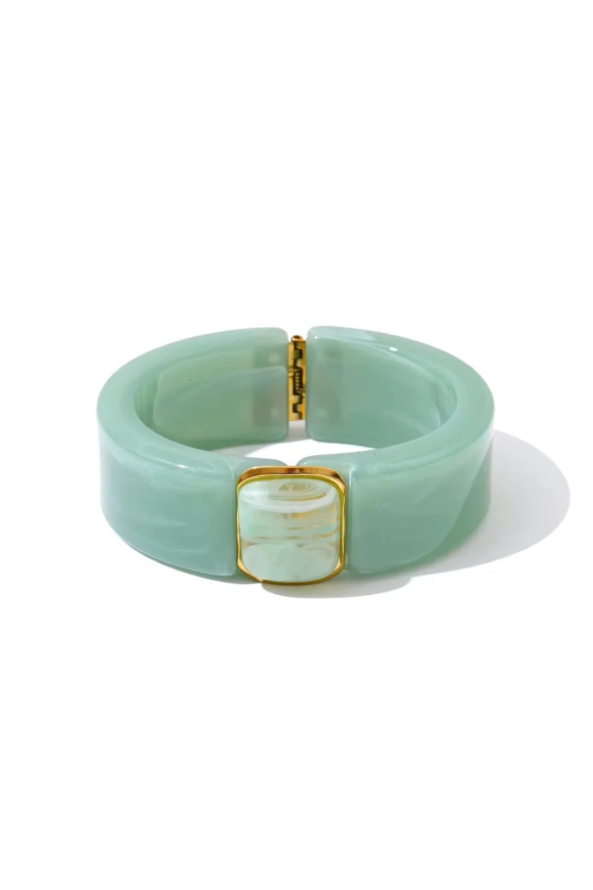 Mia Chunky Jade Acrylic Bangle Bracelet