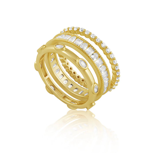 Nikki Trio CZ Ring Stack