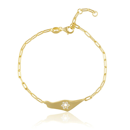 Star of David Paperclip Bracelet