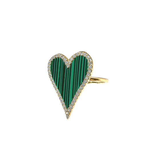 Taylor Emerald Heart Statement Ring