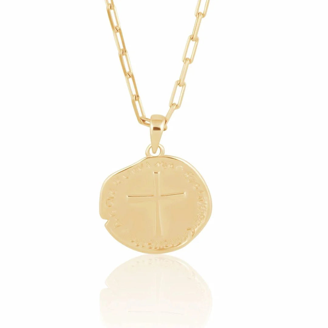 Theresa Cross Coin Necklace