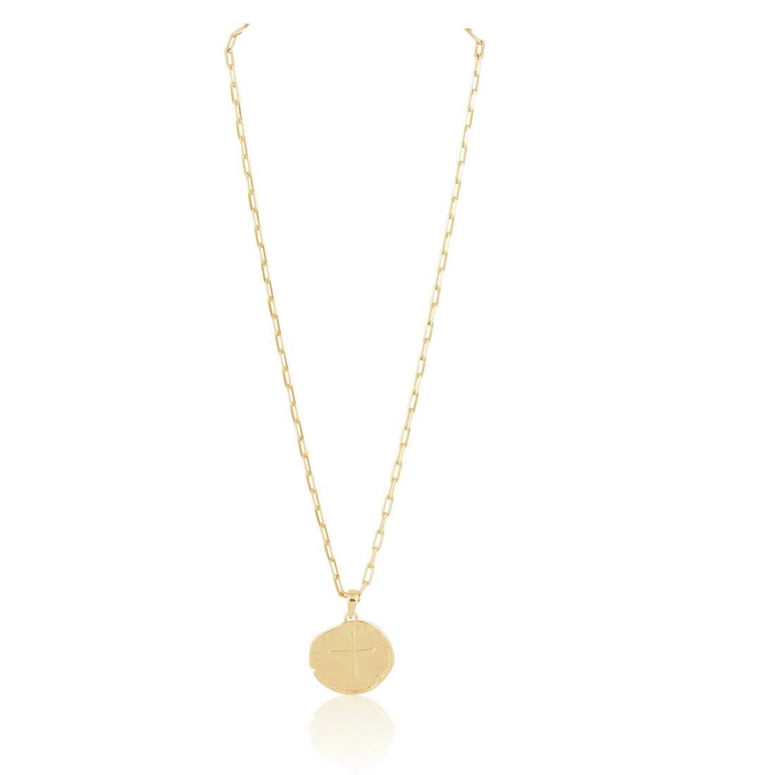 Theresa Cross Coin Necklace