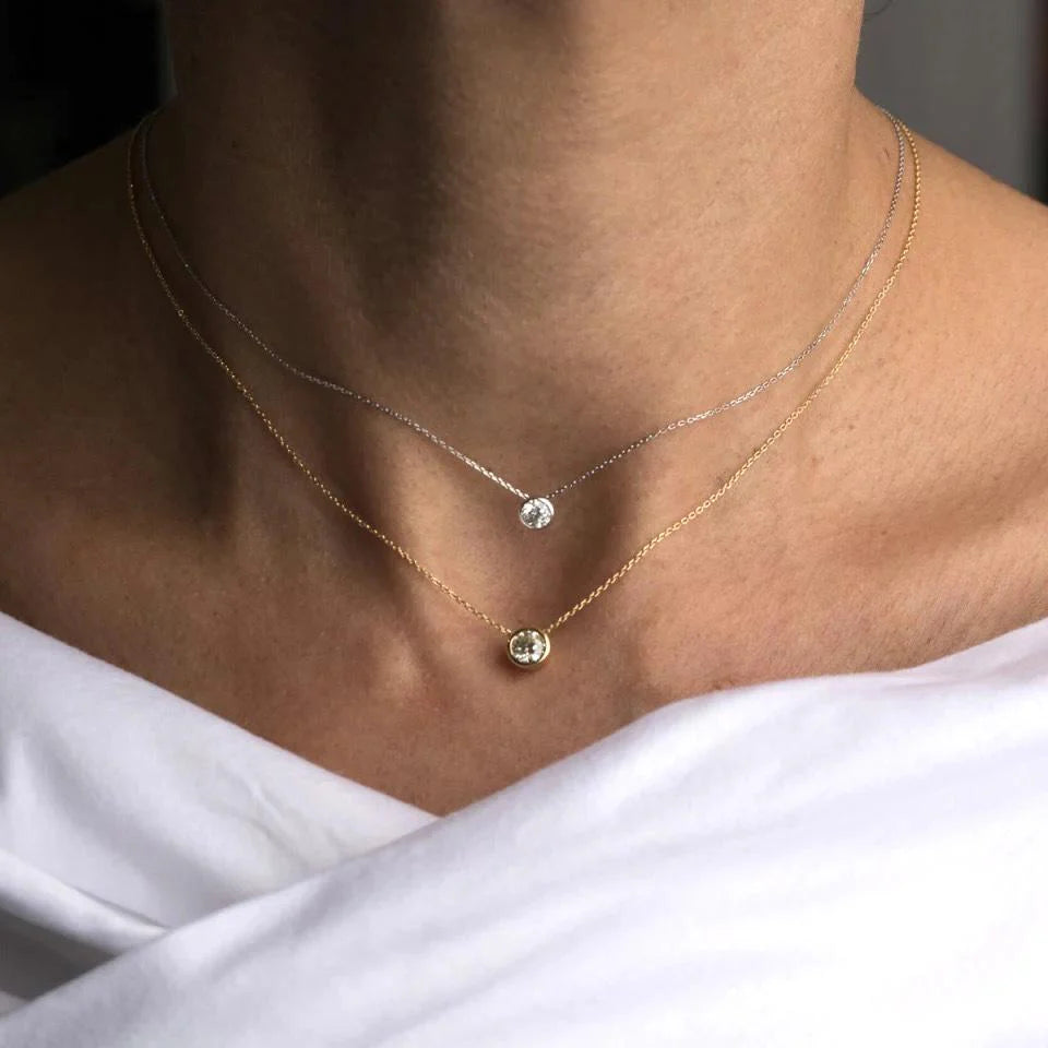 Tiffany Bezel Bling Necklace