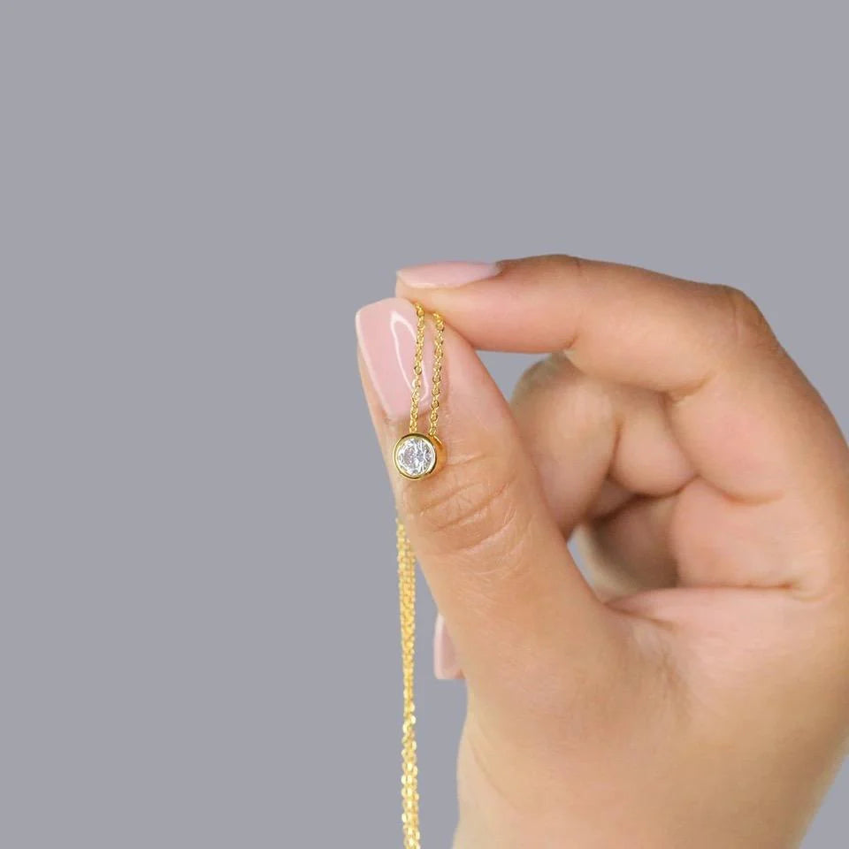 Tiffany Bezel Bling Necklace