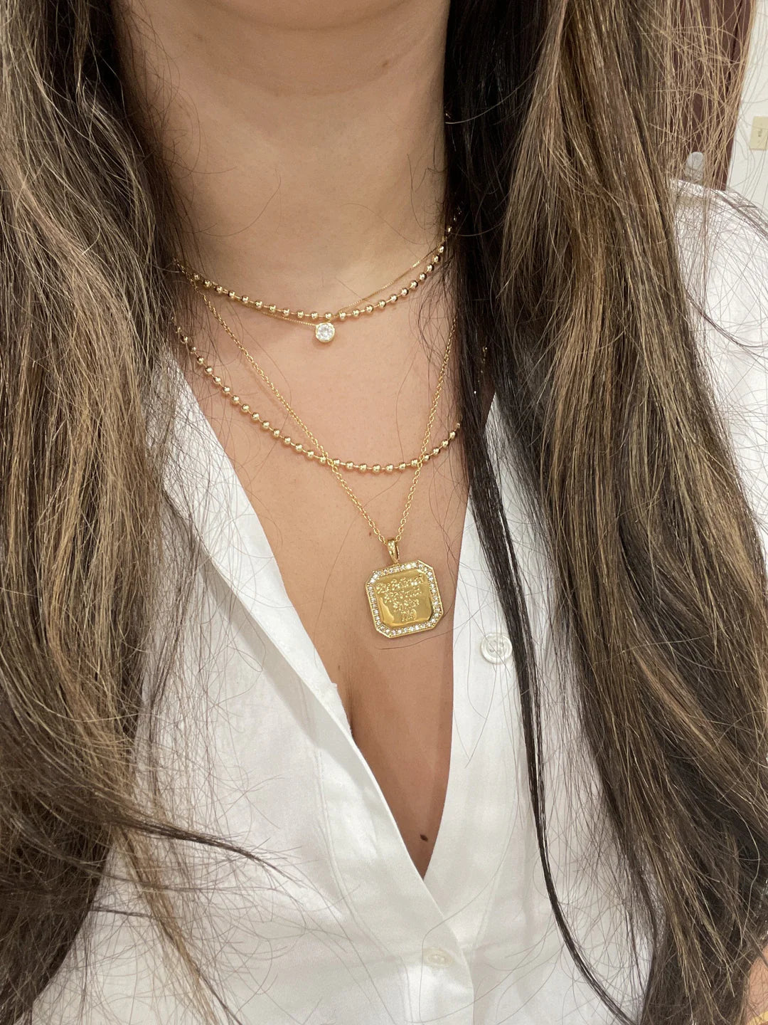 Tiffany Bezel Bling Necklace