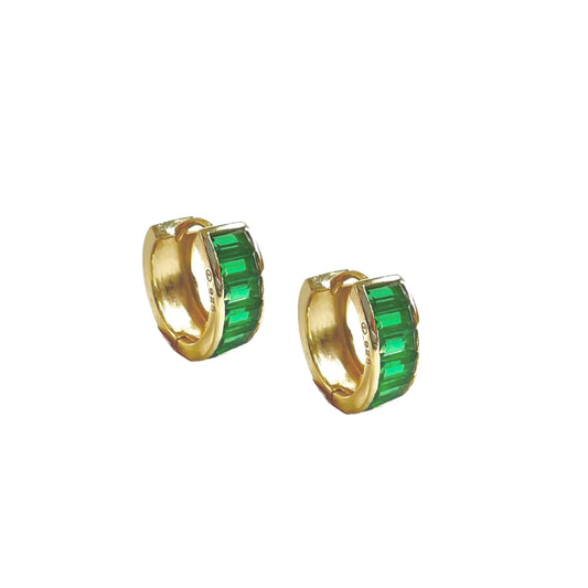 Tory Emerald Cut Green Huggies