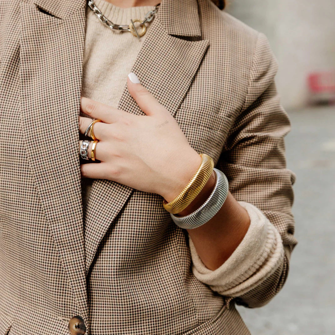Tracy Snake Textured Bracelet