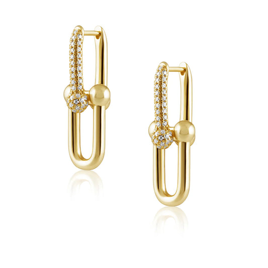 Veronica U-Link Pave Earrings