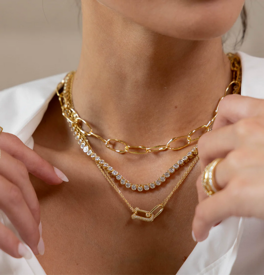 Veronica U-Link Pave Necklace